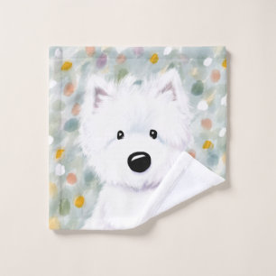 Toalha De Rosto Impressões de KiniArt Fluffy Westie