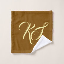 Iniciais personalizadas marrons elegantes monogram