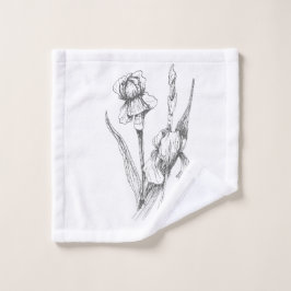 Toalha De Rosto Íris Desenhado À Mão Original, Bela Arte