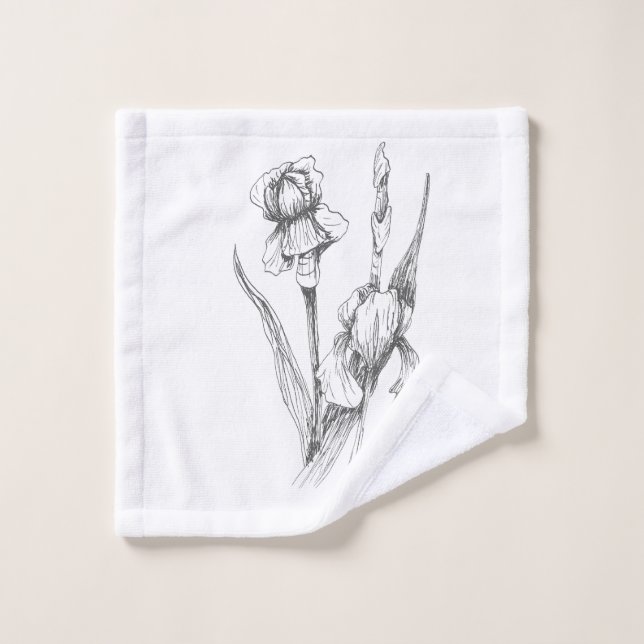 Toalha De Rosto Íris Desenhado À Mão Original, Bela Arte (Pano de lavar)