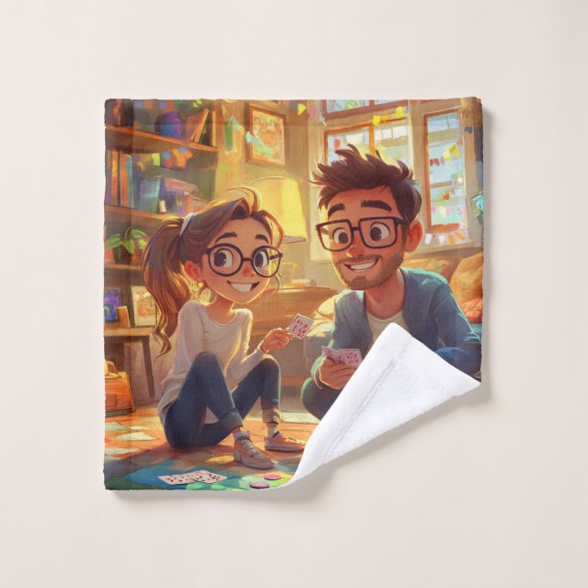 Toalha De Rosto Jantar de Ensaios de Casamento com Letra Clássica  (Pano de lavar)