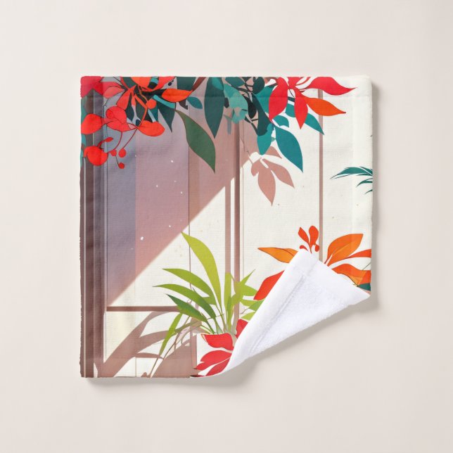 Toalha De Rosto Jardim Botânico Brilhante na Porta (Pano de lavar)