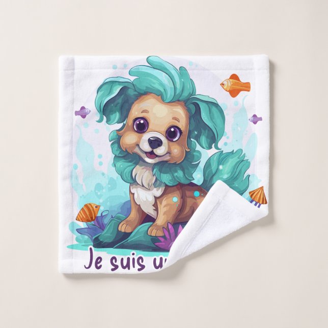 Toalha De Rosto Je suis une Sirène (Pano de lavar)