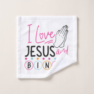 Toalha De Rosto Jogador de Bingo Jesus Fé Cristão Eu Amo Jesus An