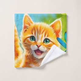 Toalha De Rosto Joyous Kitten
