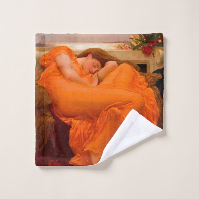 Toalha De Rosto Junho flamejante por Lord Frederic Leighton (Pano de lavar)