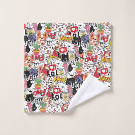 Toalha De Rosto kawaii funny pet design - cute animal lover