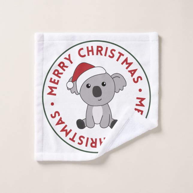 Toalha De Rosto Koala Christmas Snow Winter Animais Koalas Wash Cl (Pano de lavar)