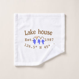 Toalha De Rosto Lago House ets. Data ano em que as coordenadas per