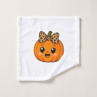Toalha De Rosto Laranja Bonito Pequena Abóbora Halloween Personali
