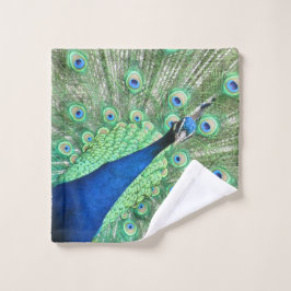 Toalha De Rosto Lava-roupa - Pavão Orgulhoso