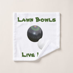 Toalha De Rosto Lawn Bowls Live Life, Lave O Vício