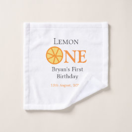 Toalha De Rosto Limão, uma cinza de laranja primeiro aniversario f