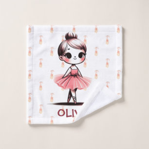 Toalha De Rosto Linda Menina Bailarina