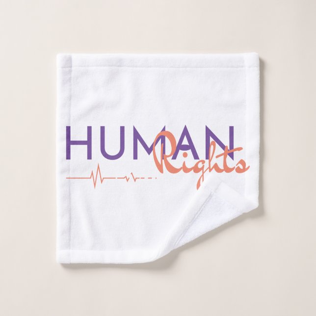 Toalha De Rosto Linha de vida dos direitos humanos (Pano de lavar)