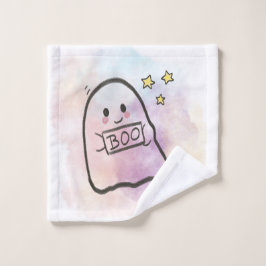 Toalha De Rosto Little ghost boo sign