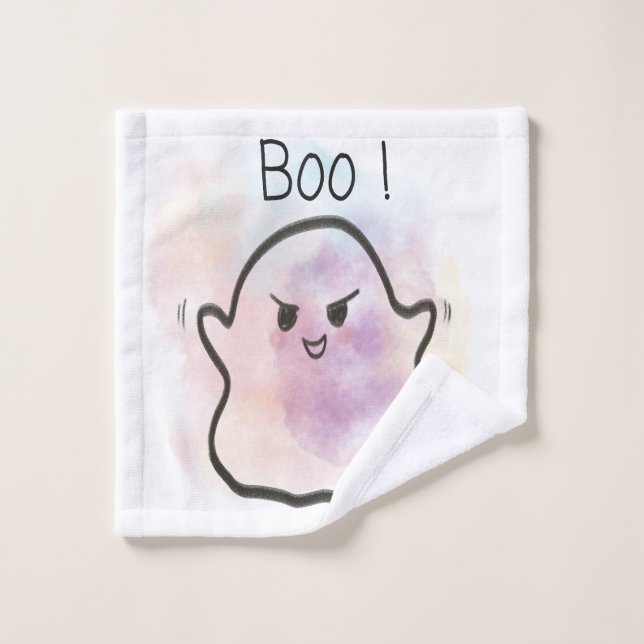 Toalha De Rosto Little ghost shouts Boo  (Pano de lavar)