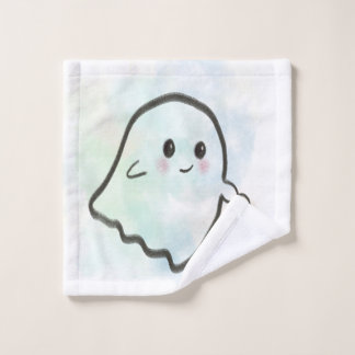Toalha De Rosto Little ghost with a lantern 