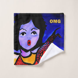 Toalha De Rosto Lixeira OMG