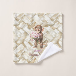 Toalha De Rosto Macaco Orquídea de Estorção de Spa