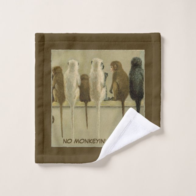Toalha De Rosto Macacos - Aniversário Comercial do Grupo Personali (Pano de lavar)