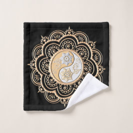 Toalha De Rosto Mandala de Ouro & Prata