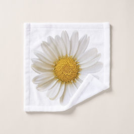 Toalha De Rosto Margarida Branca Flor