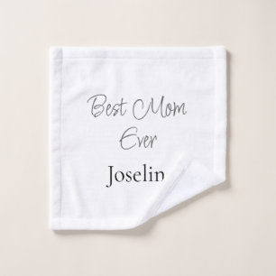 Toalha De Rosto Melhor nome de mãe já simples minimalista elegante