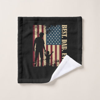 Toalha De Rosto Melhor Pai de Todos Com a Nossa Bandeira Americana