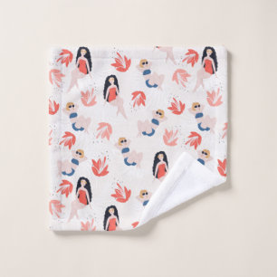 Toalha De Rosto Meninas com Flores Tropicais