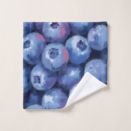 Toalha De Rosto Mirtilos | Frutas Pintadas à Aguarela