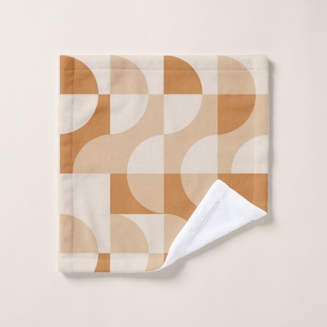 Toalha De Rosto Modern Beige Geometric Minimalist Hand  (Pano de lavar)