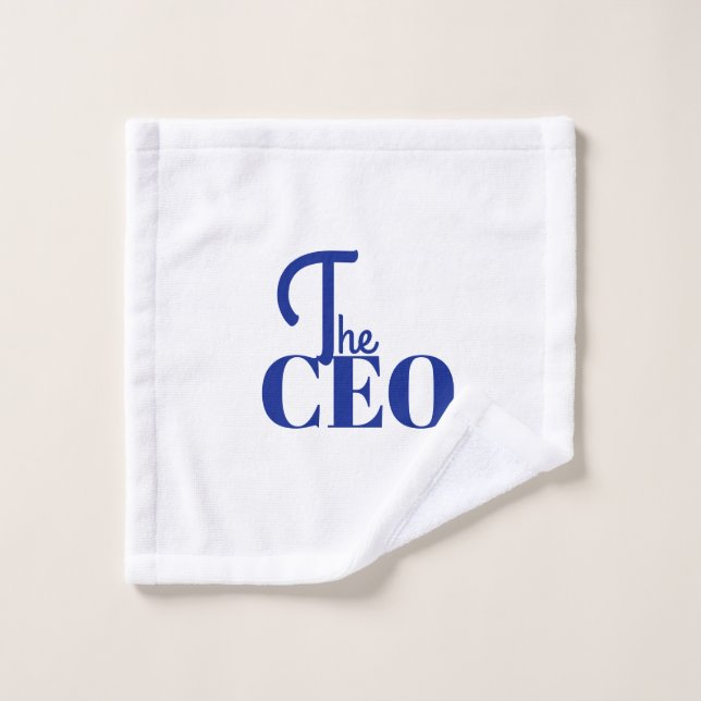 Toalha De Rosto Moderno Minimal O CEO Azul (Pano de lavar)