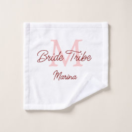 Toalha De Rosto monograma tribo da noiva vermelho simples churrasc