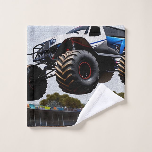 Toalha De Rosto Monster Truck Launch, Wash Cloth (Pano de lavar)