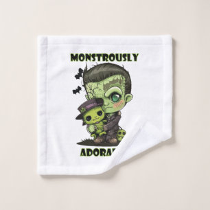 Toalha De Rosto Monstro de Frankenstein Fofo com pelúcia