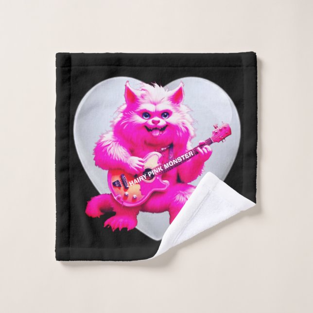 TOALHA DE ROSTO MONSTRO ROSA PELUDO (Pano de lavar)
