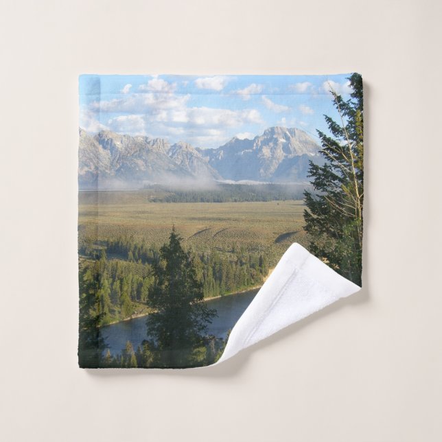 Toalha De Rosto Montanhas e Rio Jackson Hole (Pano de lavar)