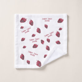 Toalha De Rosto Morango super doce personalizado