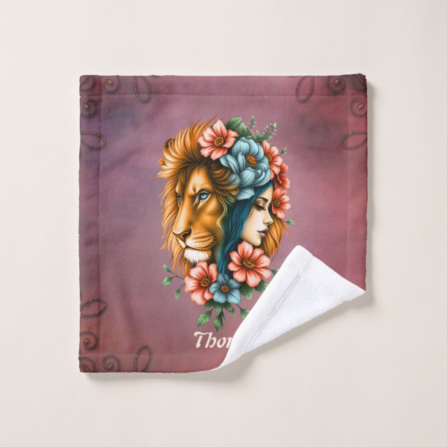 Toalha De Rosto Mulher maravilhosa cujo cabelo longo e fluido (Pano de lavar)