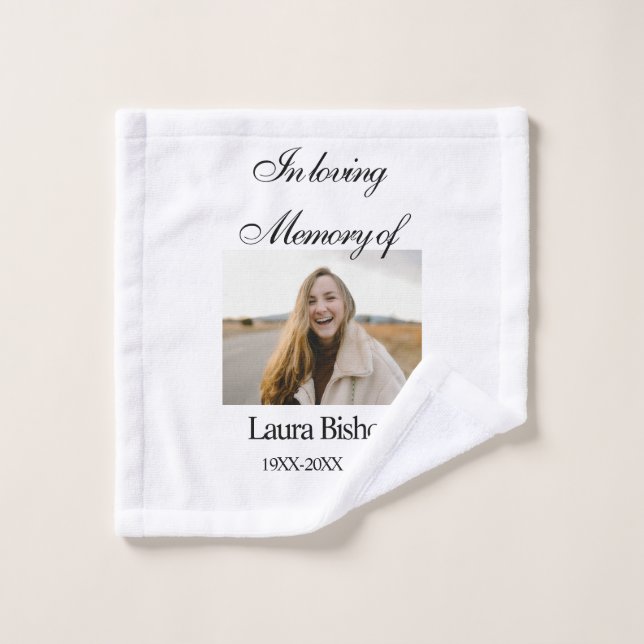 Toalha De Rosto Na memória amorosa do amor funerário, adicione nom (Pano de lavar)