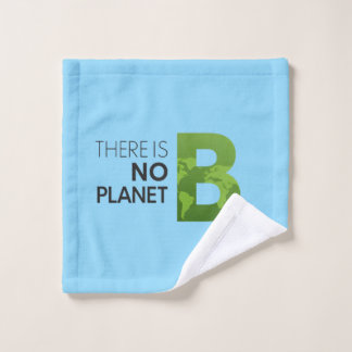 Toalha De Rosto Não há planeta B - Tipografia da Terra Verde
