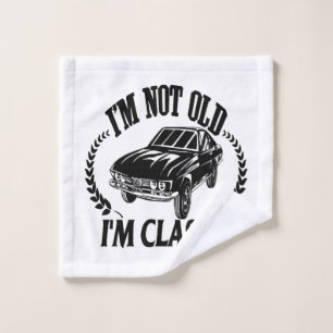 Toalha De Rosto Não sou velho sou clássico carro engraçado
