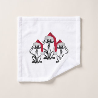 Toalha De Rosto Natal Caroling Cats Joyous Divertido