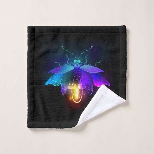Toalha De Rosto Neon Firefly a preto (Pano de lavar)