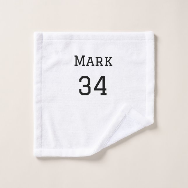 Toalha De Rosto nome da equipe adicionar nome do jogador data espo (Pano de lavar)