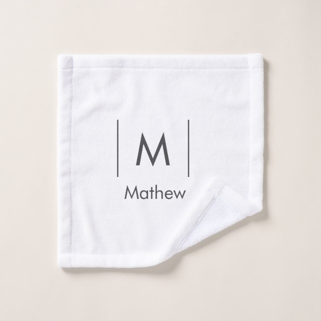 Toalha De Rosto Nome das linhas simples do padrinho de casamento d (Pano de lavar)