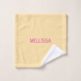 Toalha De Rosto Nome personalizado minimalista creme