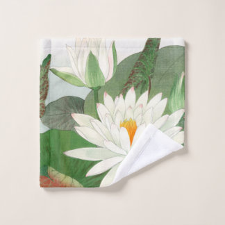 Toalha De Rosto Nymphaea lotus, xilogravura japonesa, 1917