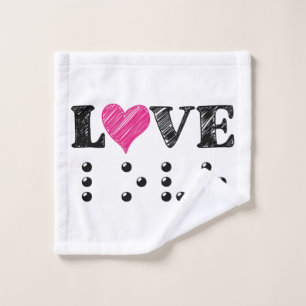 Toalha De Rosto O Amor É Cego Braille